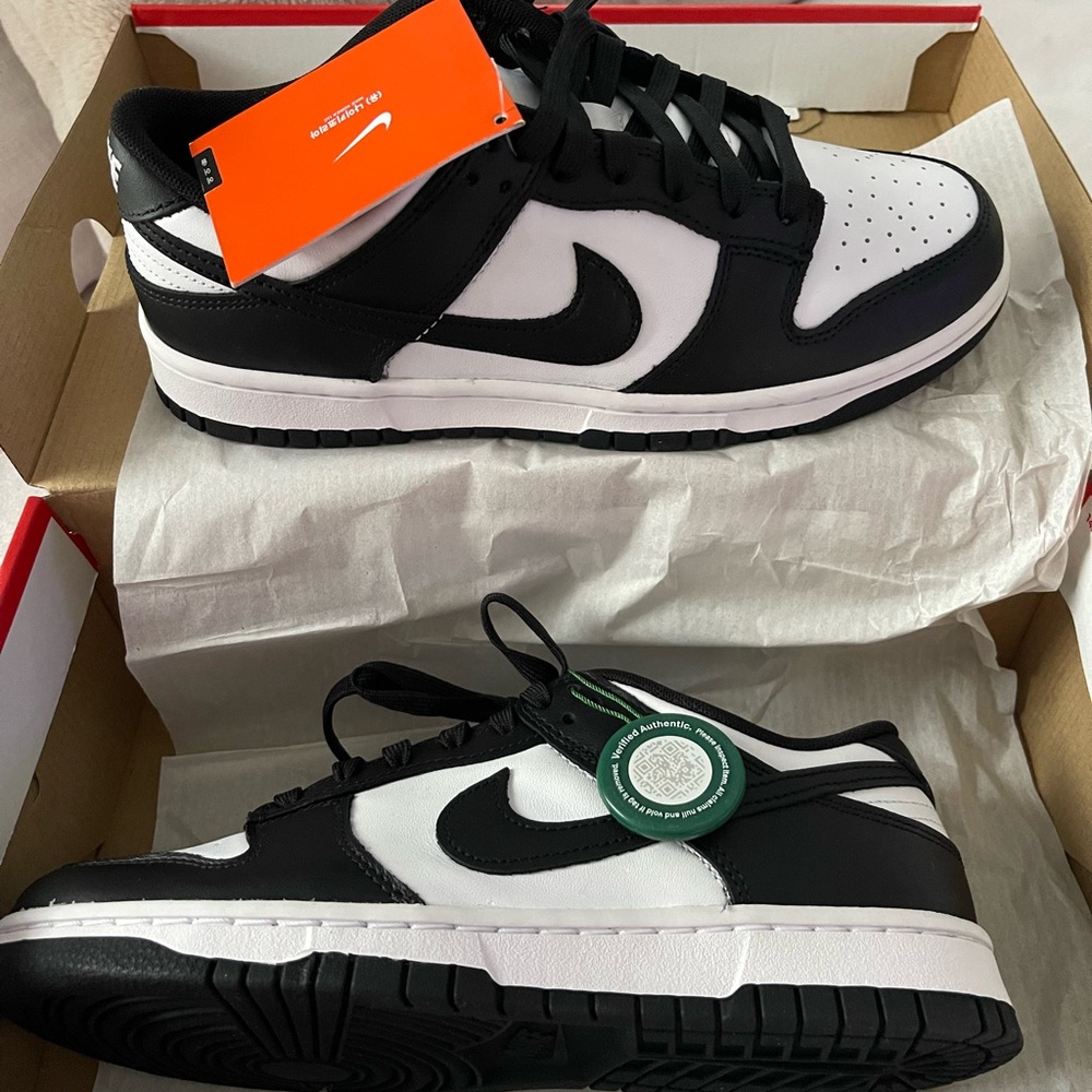 Black and White Panda Nike Dunk Low Retro size 7.5 Men